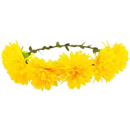 Widmann SRL Hoofdband bloemen geel Luuk