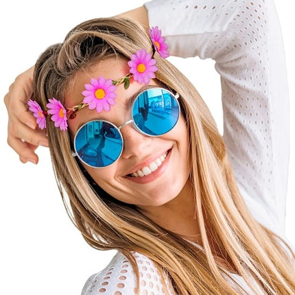 Widmann SRL Hoofdband bloemen paars Julia