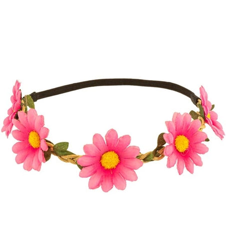 Widmann SRL Hoofdband bloemen roze Noah
