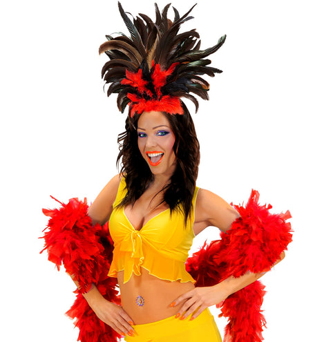 Widmann SRL Hoofdband Copa Cabana veren Zwart rood