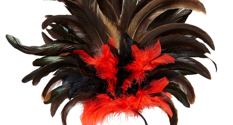 Widmann SRL Hoofdband Copa Cabana veren Zwart rood