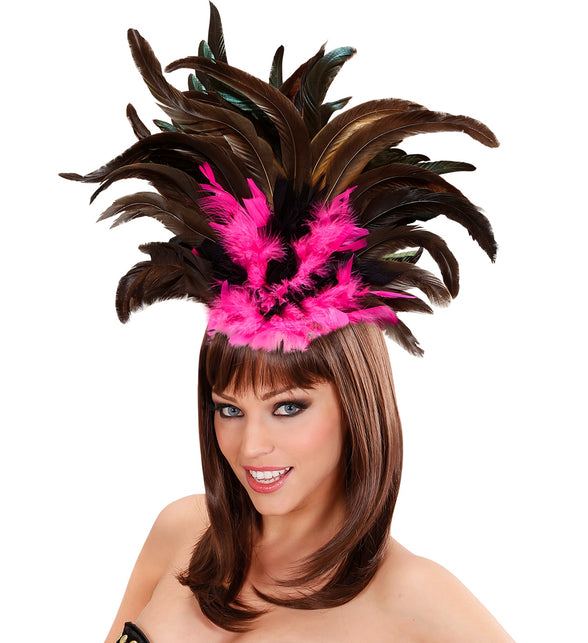 Widmann SRL Hoofdband Copa Cabana veren Zwart roze