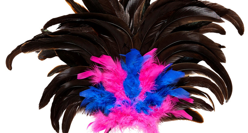 Widmann SRL Hoofdband Copa Cabana veren Zwart roze blauw