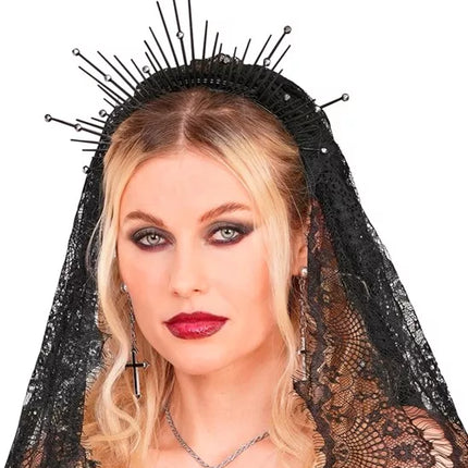 Widmann SRL Hoofdband halo zwart Sanne