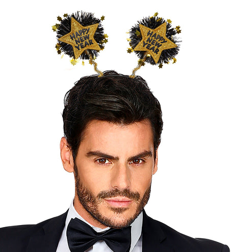 Widmann SRL Hoofdband Happy New Year goud