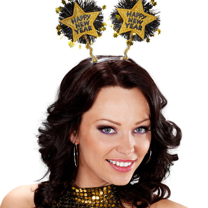 Widmann SRL Hoofdband Happy New Year goud