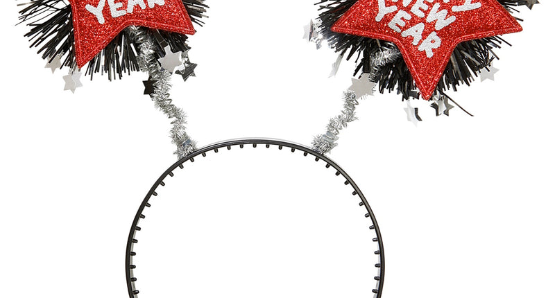 Widmann SRL Hoofdband Happy New Year rood