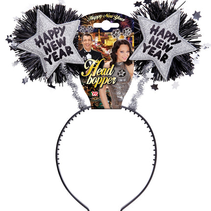 Widmann SRL Hoofdband Happy New Year zilver