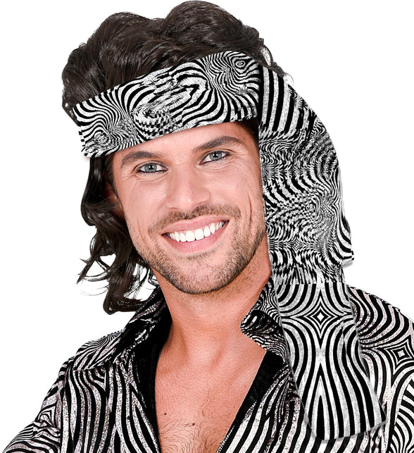 Widmann SRL Hoofdband jaren 70 disco zilver