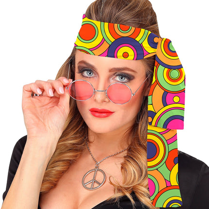 Widmann SRL Hoofdband jaren 70 groovy cirkels