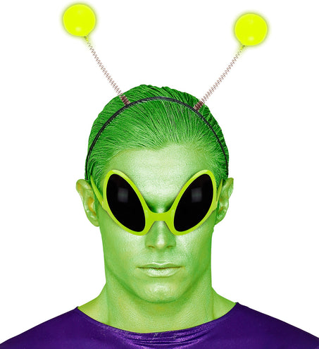 Widmann SRL Hoofdband met antennes glow in the dark