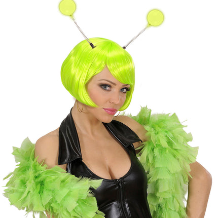 Widmann SRL Hoofdband met antennes glow in the dark