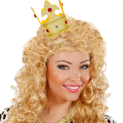 Widmann SRL Hoofdband met mini kroon goud