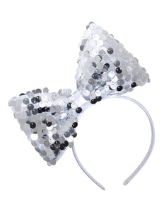 Widmann SRL hoofdband met paillettenstrik zilver