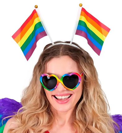 Widmann SRL Hoofdband regenboog vlaggen Siem