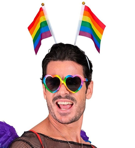 Widmann SRL Hoofdband regenboog vlaggen Siem