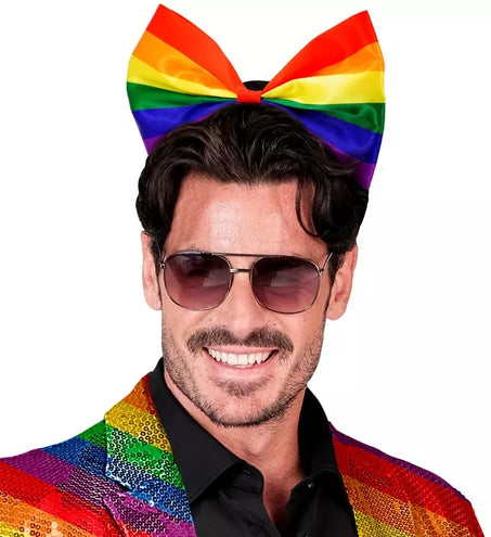 Widmann SRL Hoofdband strik regenboog Anouk