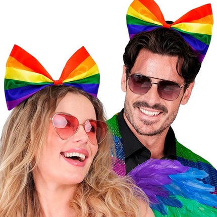 Widmann SRL Hoofdband strik regenboog Anouk