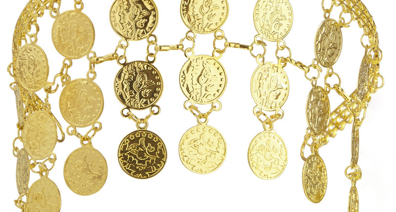 Widmann SRL Hoofdbandje met gouden muntjes