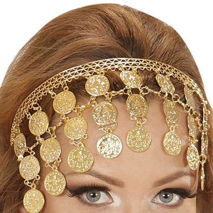 Widmann SRL Hoofdbandje met gouden muntjes