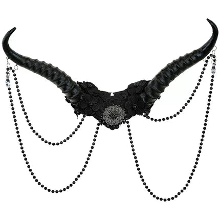 Widmann SRL Hoofdbedekking hoorns zwart Sara