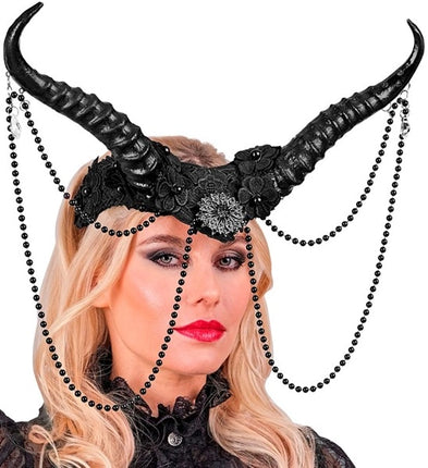 Widmann SRL Hoofdbedekking hoorns zwart Sara