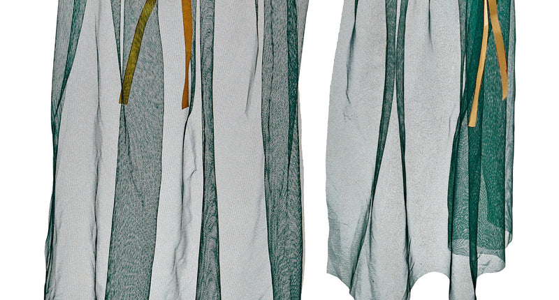 Widmann SRL Hoofdbedekking met sluier middeleeuwse koningin groen