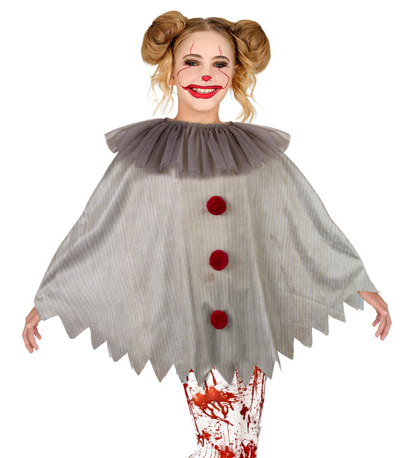 Widmann SRL Horror clown poncho kinderen