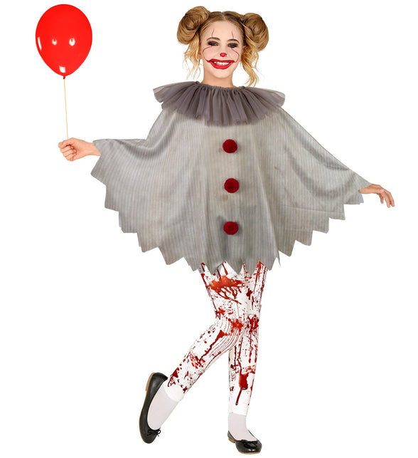Widmann SRL Horror clown poncho kinderen