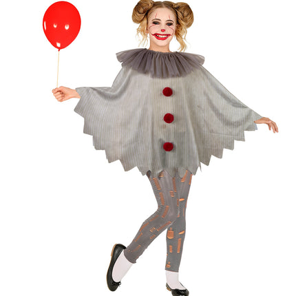 Widmann SRL Horror clown poncho kinderen