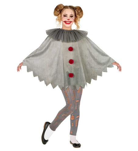 Widmann SRL Horror clown poncho kinderen