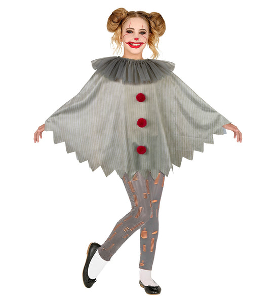 Widmann SRL Horror clown poncho kinderen