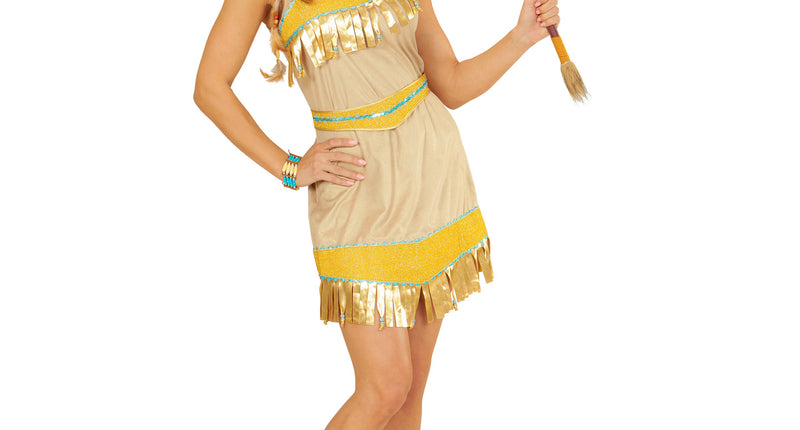 Widmann SRL Indiaan kostuum goud dames