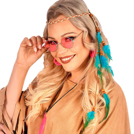 Widmann SRL Indianen hoofdband met veren