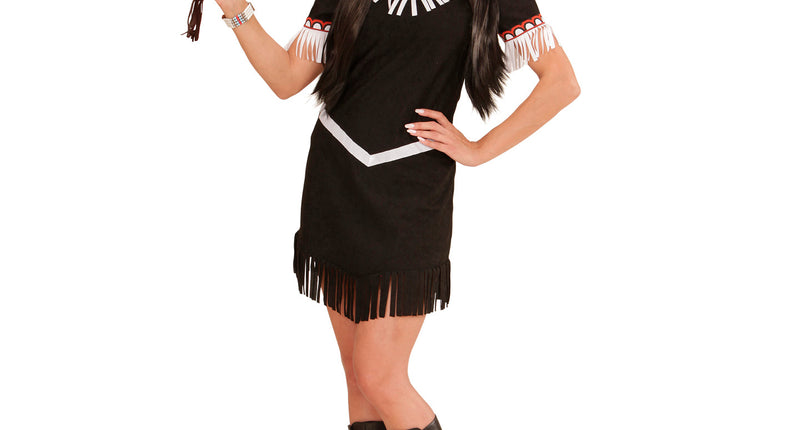 Widmann SRL Indianen jurk zwart Monja