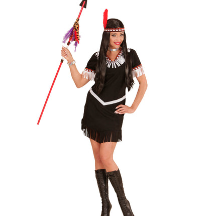 Widmann SRL Indianen jurk zwart Monja