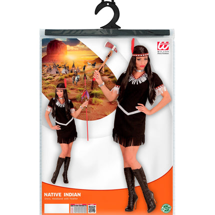 Widmann SRL Indianen jurk zwart Monja
