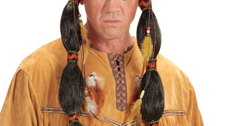 Widmann SRL Indianen pruik Adna met haarbandje