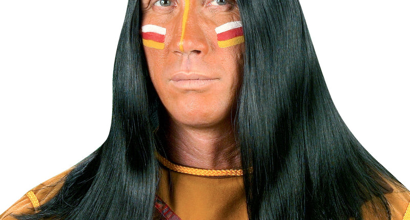 Widmann SRL Indianen pruik zwart man