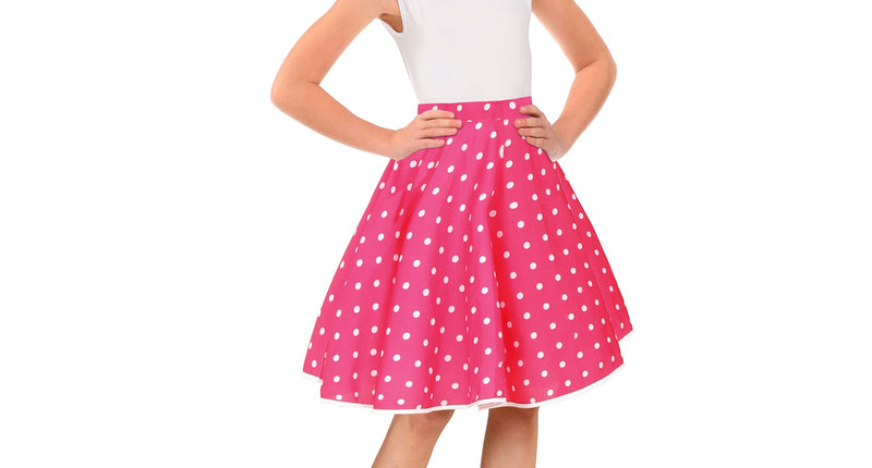 Widmann SRL Jaren 50 rok roze wit Holly