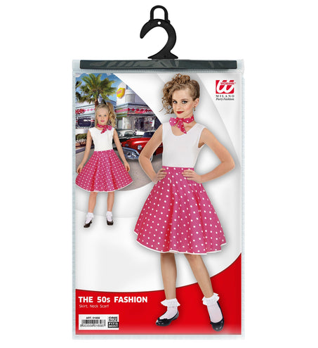 Widmann SRL Jaren 50 rok roze wit Holly