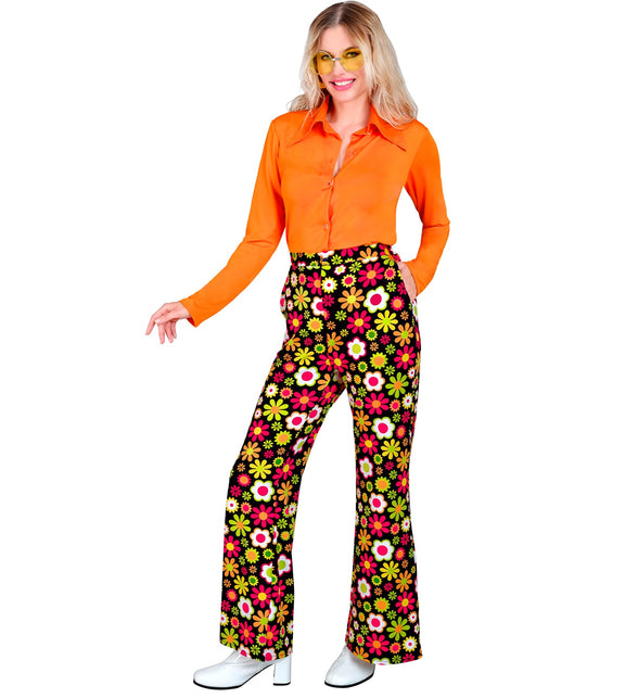 Widmann SRL Jaren 70 broek flowers dames