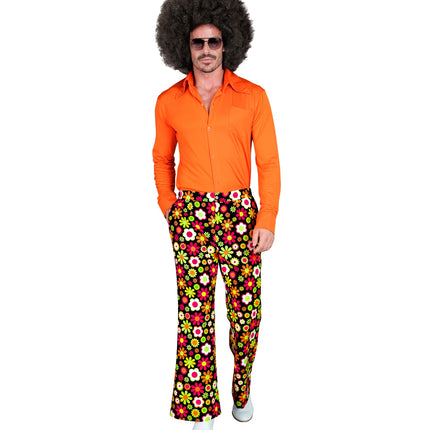 Widmann SRL Jaren 70 broek flowers heren