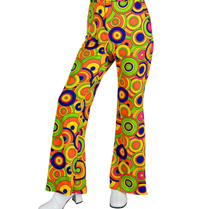 Widmann SRL Jaren 70 broek groovy cirkels dames