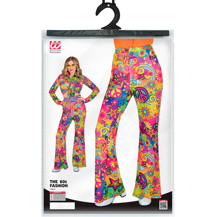 Widmann SRL Jaren 70 broek love&peace dames