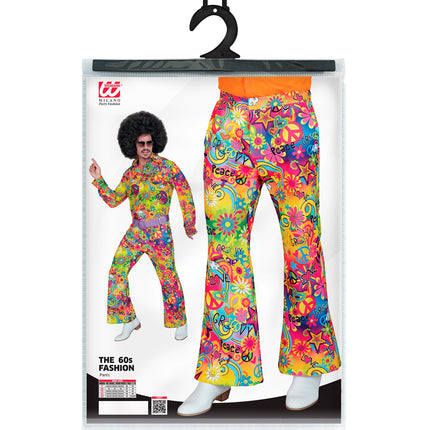 Widmann SRL Jaren 70 broek love&peace heren