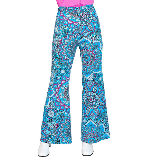 Widmann SRL Jaren 70 broek mandala blauw dames