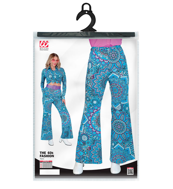Widmann SRL Jaren 70 broek mandala blauw dames