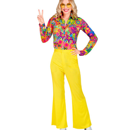 Widmann SRL Jaren 70 damesbroek geel