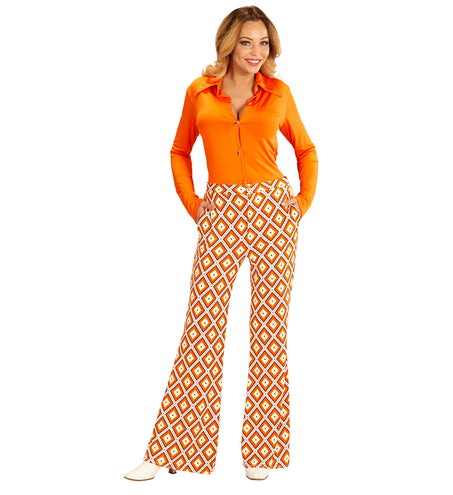 Widmann SRL Jaren 70 disco broek Groovy geruit